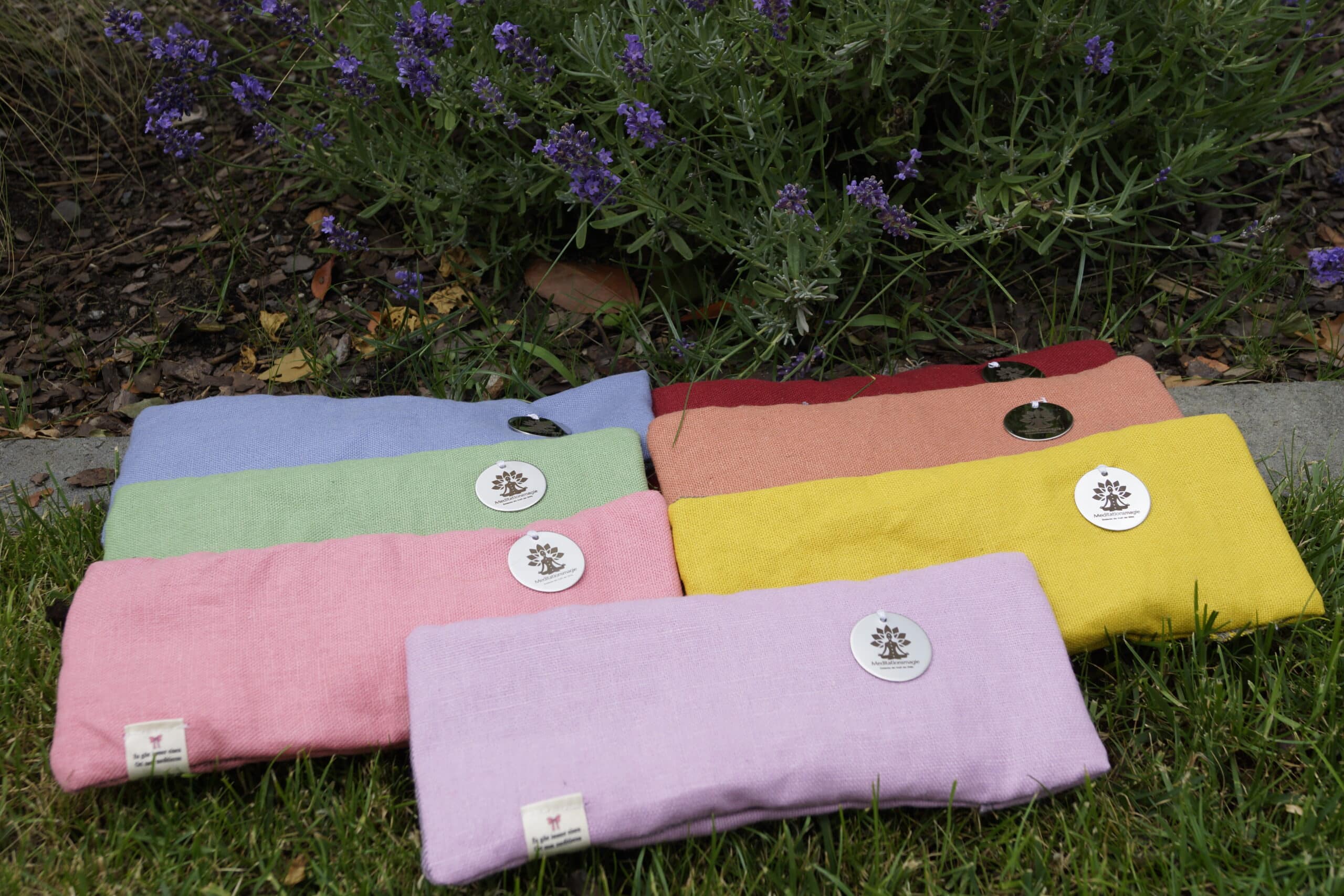 Meditationsaugenkissen Kehlchakra BLAU Oeko-Tex 100 – Bild 3