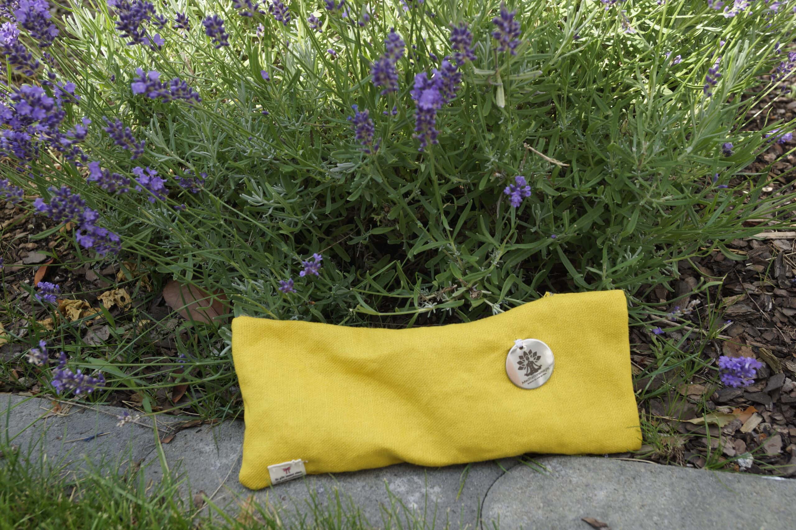 Meditationsaugenkissen Solarplexus Chakra SONNENGELB Oeko-Tex 100