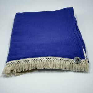 Meditationsdecke Stirnchakra BLAUBEERE - BIO Baumwolle, Oeko-Tex 100