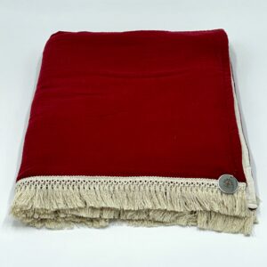 Meditationsdecke Wurzelchakra DUNKELROT - BIO Baumwolle, Oeko-Tex 100